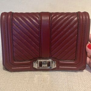 Rebecca Minkoff small “Love” chevron leather bag